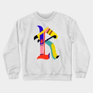 R Letter Crewneck Sweatshirt